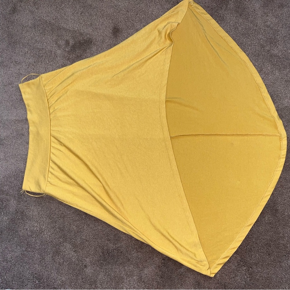 Women’s high low Yellow A-Line Skirt Sz small